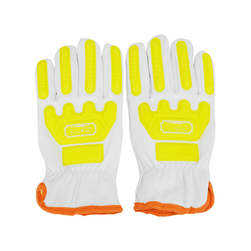 Luvas de pele de cabra resistentes a cortes e anti-impacto